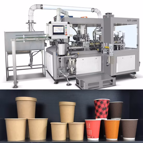 Eco Friendly Biodegrade PE Coating Paper Yogurt Paper Ice Cream Cup Bowl Forming Machine