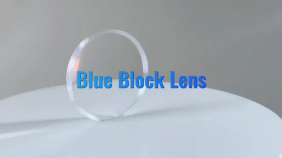 Lentes de óculos com bloqueio de luz azul 1.56/1.59 PC/1.61/1.67 Hmc Proteção UV420 Lente óptica anti-raios azuis com corte azul